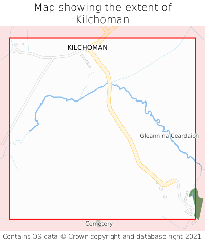 Map showing extent of Kilchoman as bounding box