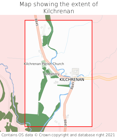 Map showing extent of Kilchrenan as bounding box