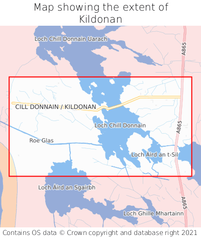 Map showing extent of Kildonan as bounding box