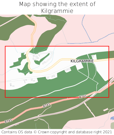 Map showing extent of Kilgrammie as bounding box