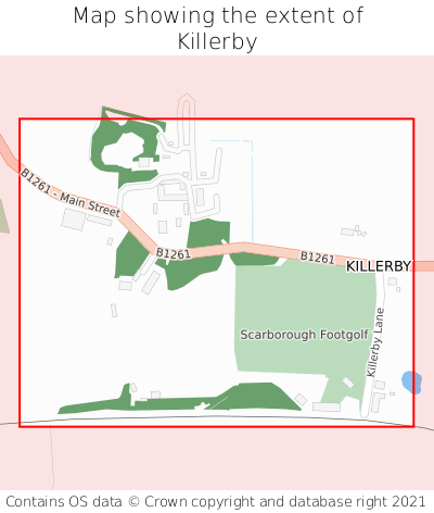 Map showing extent of Killerby as bounding box