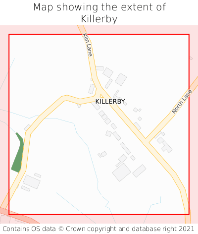 Map showing extent of Killerby as bounding box