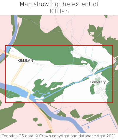 Map showing extent of Killilan as bounding box