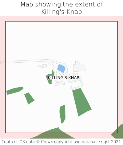 Map showing extent of Killing's Knap as bounding box