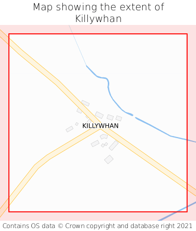 Map showing extent of Killywhan as bounding box