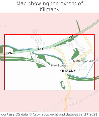 Map showing extent of Kilmany as bounding box