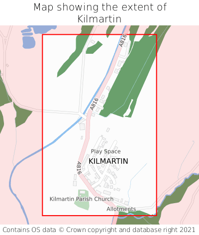 Map showing extent of Kilmartin as bounding box