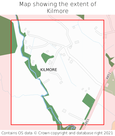 Map showing extent of Kilmore as bounding box