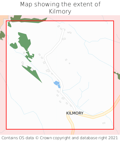 Map showing extent of Kilmory as bounding box