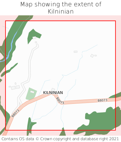 Map showing extent of Kilninian as bounding box