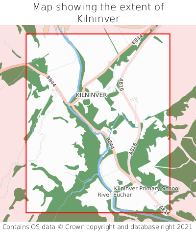 Map showing extent of Kilninver as bounding box