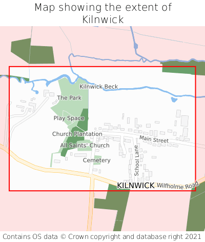 Map showing extent of Kilnwick as bounding box