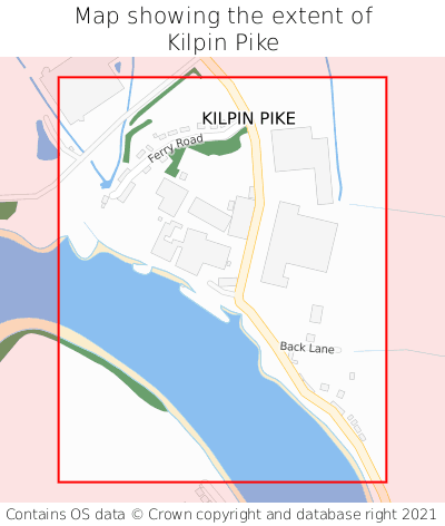 Map showing extent of Kilpin Pike as bounding box
