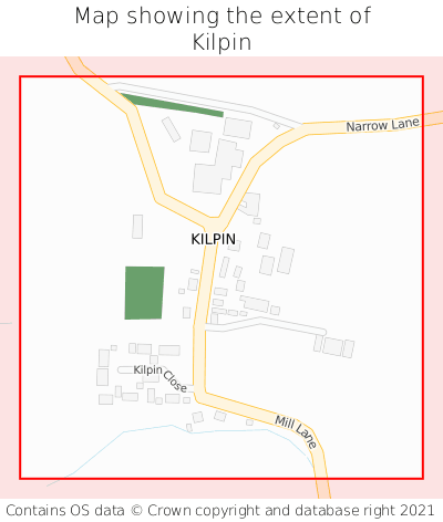 Map showing extent of Kilpin as bounding box
