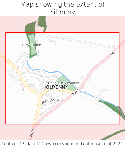 Map showing extent of Kilrenny as bounding box