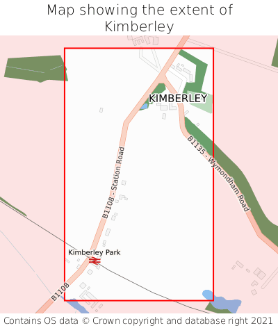 Map showing extent of Kimberley as bounding box