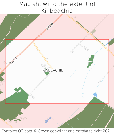 Map showing extent of Kinbeachie as bounding box