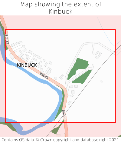 Map showing extent of Kinbuck as bounding box
