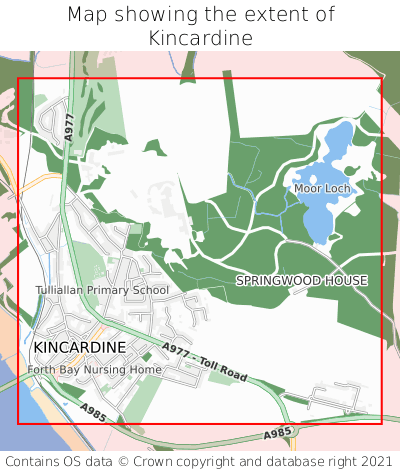 Map showing extent of Kincardine as bounding box