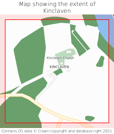 Map showing extent of Kinclaven as bounding box