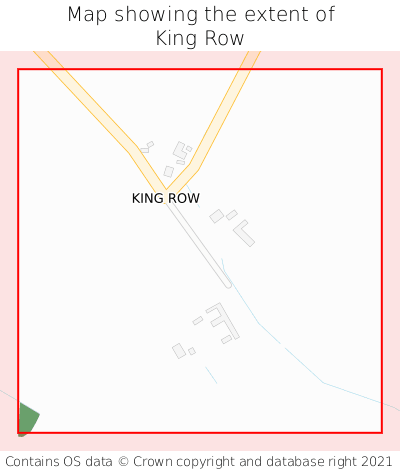 Map showing extent of King Row as bounding box