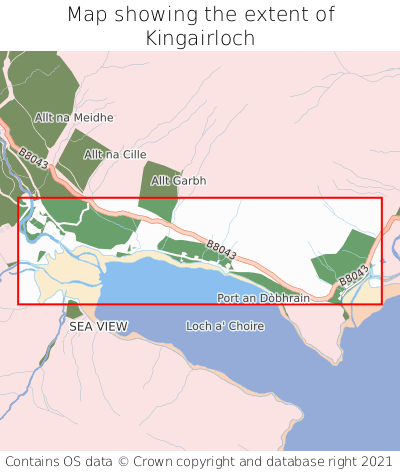 Map showing extent of Kingairloch as bounding box