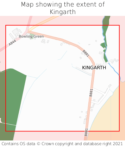 Map showing extent of Kingarth as bounding box