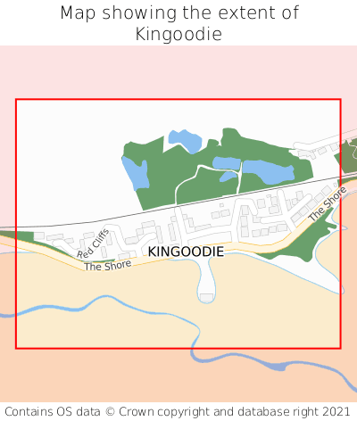 Map showing extent of Kingoodie as bounding box