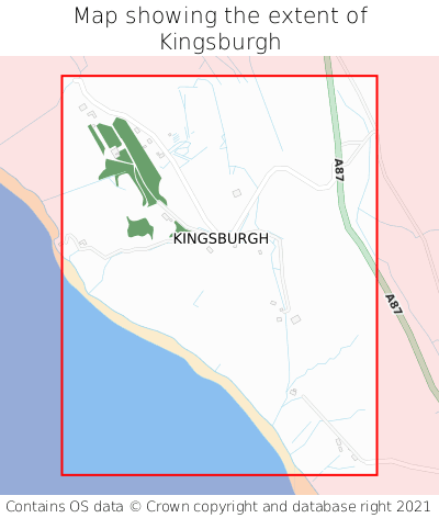 Map showing extent of Kingsburgh as bounding box