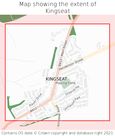 Map showing extent of Kingseat as bounding box