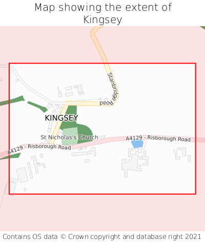 Map showing extent of Kingsey as bounding box