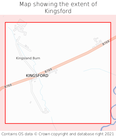 Map showing extent of Kingsford as bounding box