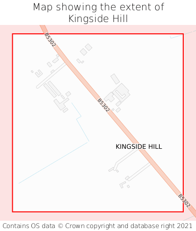 Map showing extent of Kingside Hill as bounding box