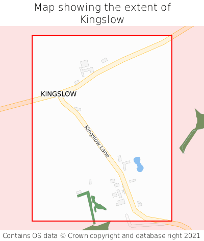 Map showing extent of Kingslow as bounding box