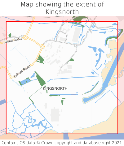 Map showing extent of Kingsnorth as bounding box
