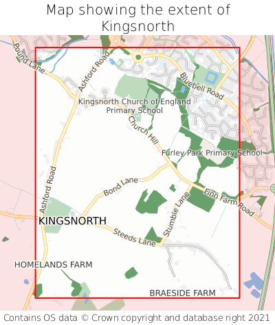 Map showing extent of Kingsnorth as bounding box