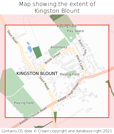 Map showing extent of Kingston Blount as bounding box