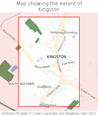 Map showing extent of Kingston as bounding box