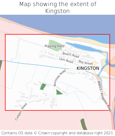 Map showing extent of Kingston as bounding box