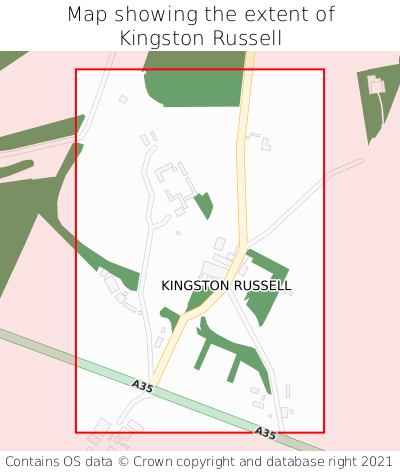 Map showing extent of Kingston Russell as bounding box