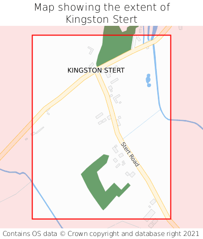 Map showing extent of Kingston Stert as bounding box