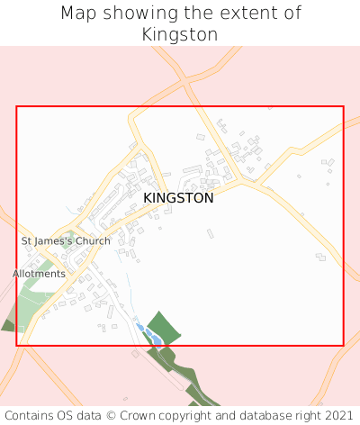 Map showing extent of Kingston as bounding box