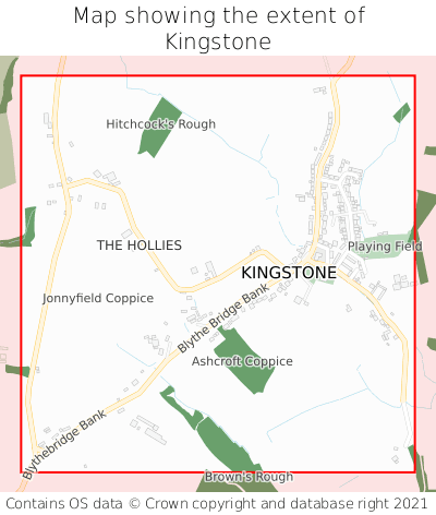 Map showing extent of Kingstone as bounding box