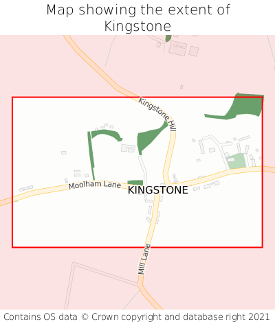 Map showing extent of Kingstone as bounding box