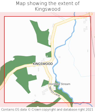 Map showing extent of Kingswood as bounding box