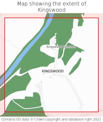 Map showing extent of Kingswood as bounding box