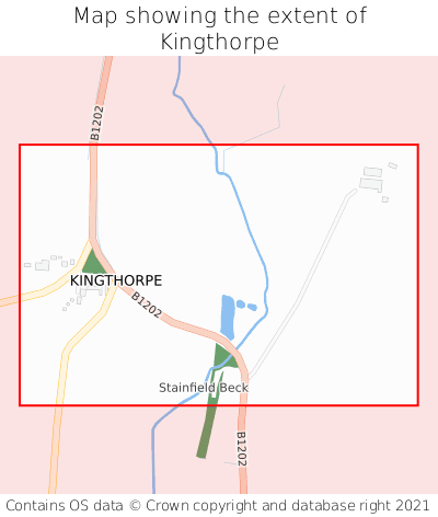 Map showing extent of Kingthorpe as bounding box