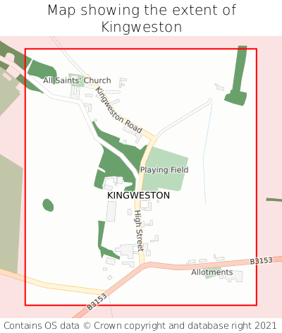 Map showing extent of Kingweston as bounding box