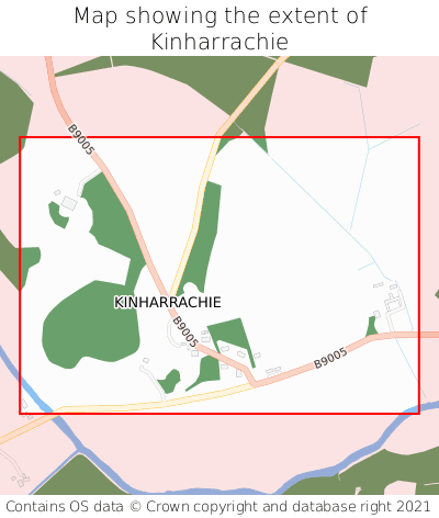 Map showing extent of Kinharrachie as bounding box
