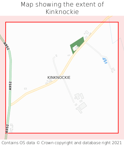 Map showing extent of Kinknockie as bounding box